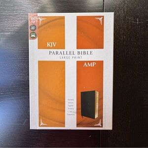 KJV Parallel Bible NIB large print black leather bound